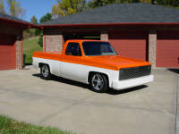 79 Chevy pickup, pro touring.  A really cool truck that we did some engine and transmission work to.  We also installed Air conditioning.