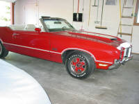 72 Oldsmobile 442 Convertible.  A fresh frame off restoration from another shop that wasn't quite up to par.