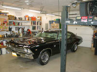 69 Chevelle SS396.  An impeccable restoration in for it's annual look over.  The current owner doesn't know who restored this car but it is definitely one to define the term RESTORATION.