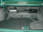 Remote CD changer and amplifier neatly installed