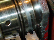 I don't think bubba ever figured out that the rope type rear main seal had shrunk and was causing the leak. Judging by the looks of the bearings he was too busy sticking his foot through the radiator. I don't think bubba ever figured out that the rope type rear main seal had shrunk and was causing the leak. Judging by the looks of the bearings he was too busy sticking his foot through the radiator.
